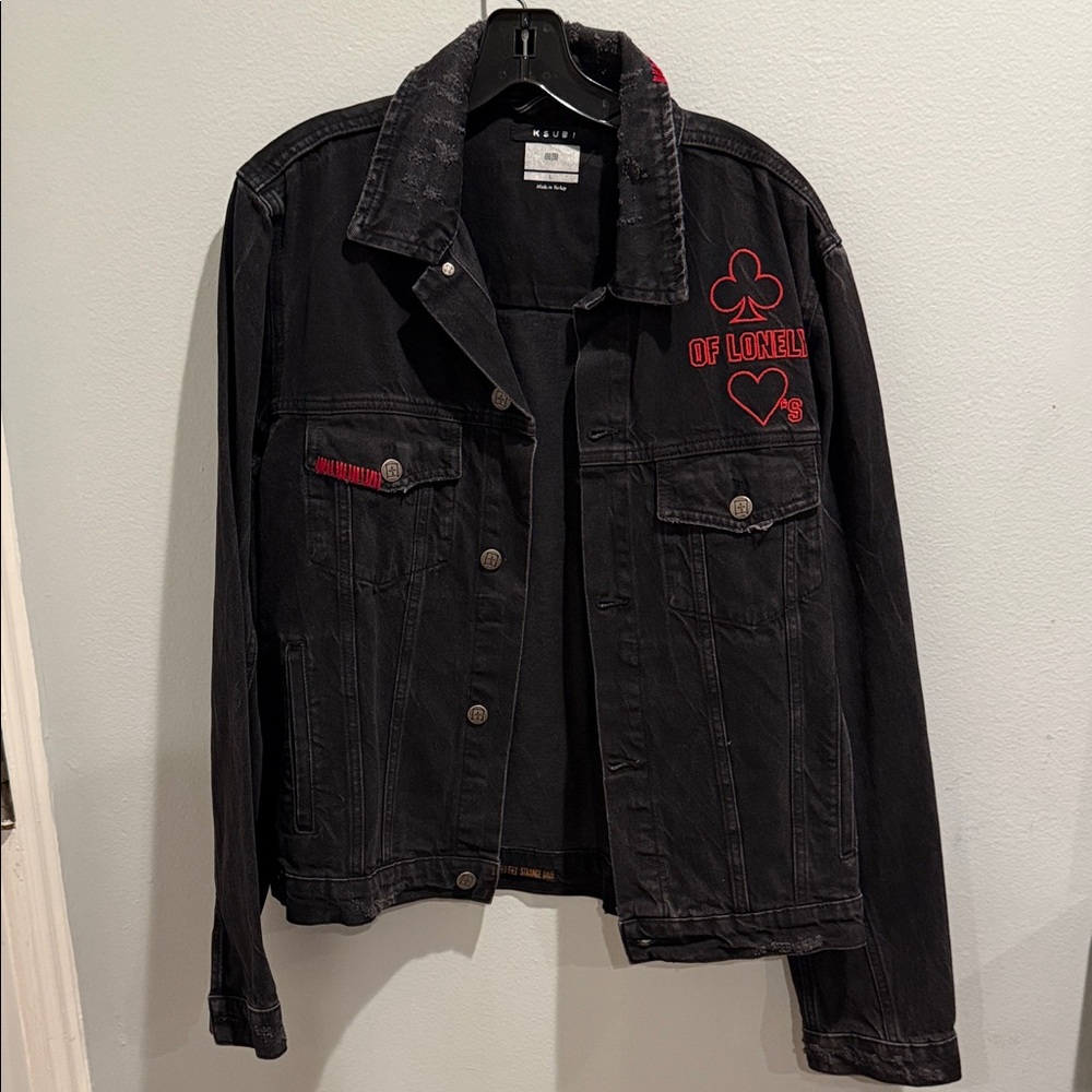 Ksubi Black Jacket with Red Accents